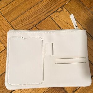 White Zippered Pouch